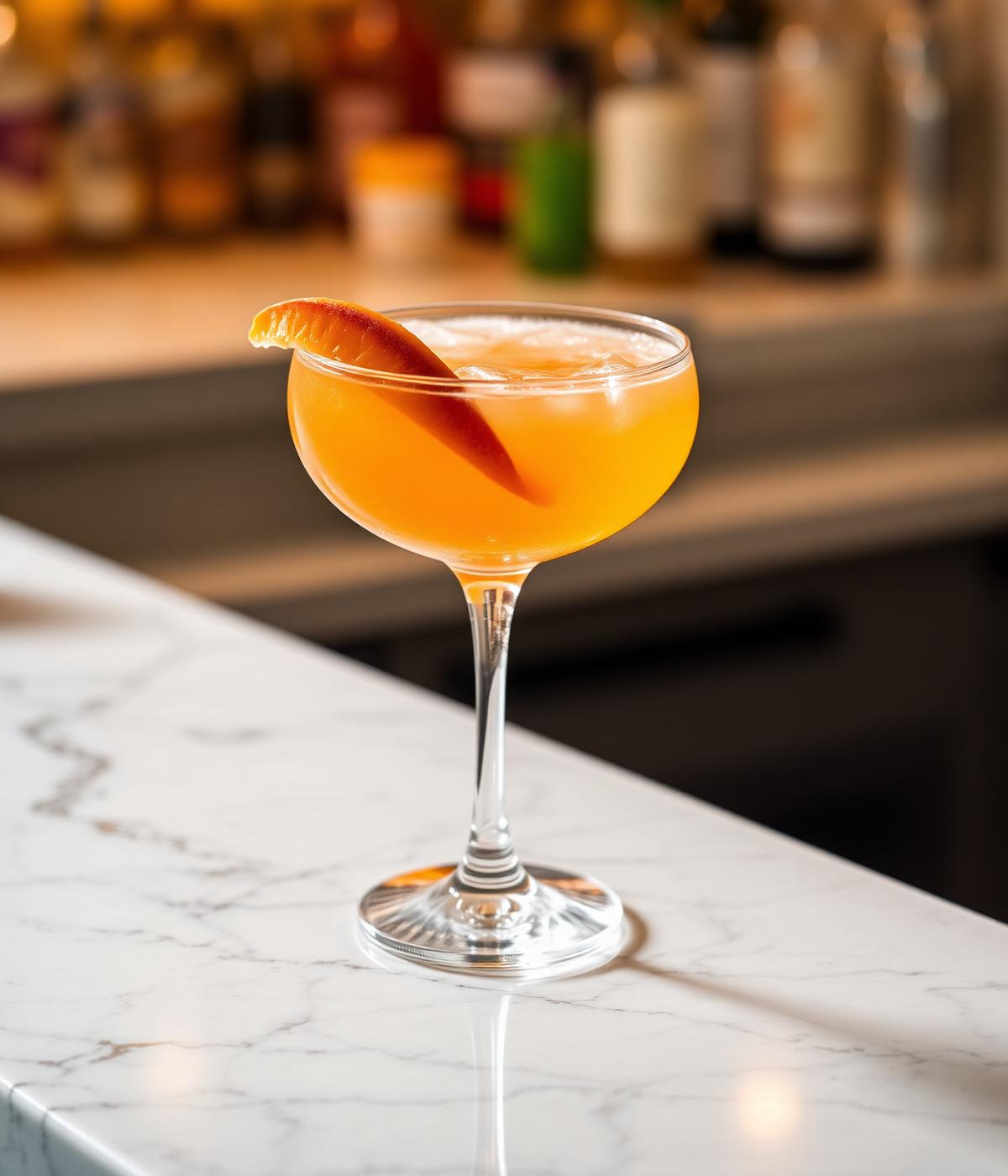 Signature peach cocktail