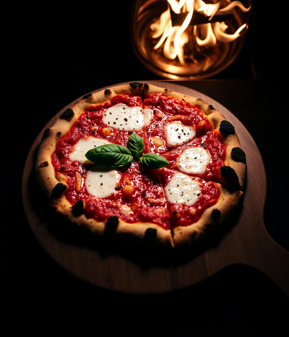 Margherita brick-oven pizza